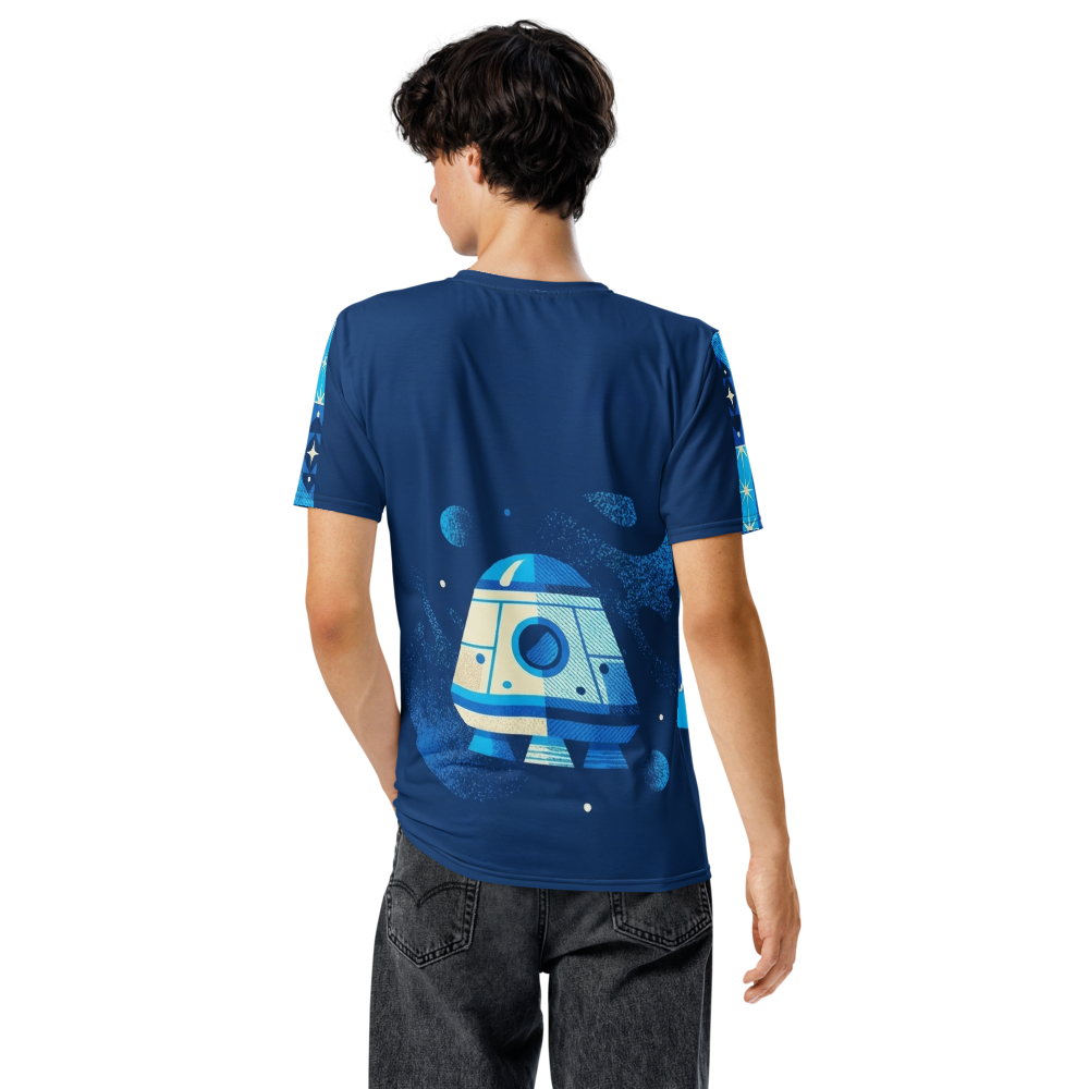 Retro Astronaut & Raumkapsel T-Shirt – Kosmos — Ansicht 6