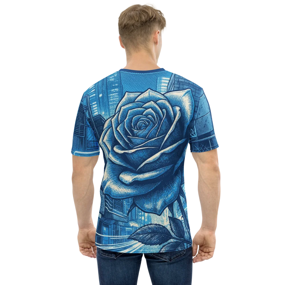 Cyberpunk Rose T-Shirt — Bleistift Stadt Monochrom