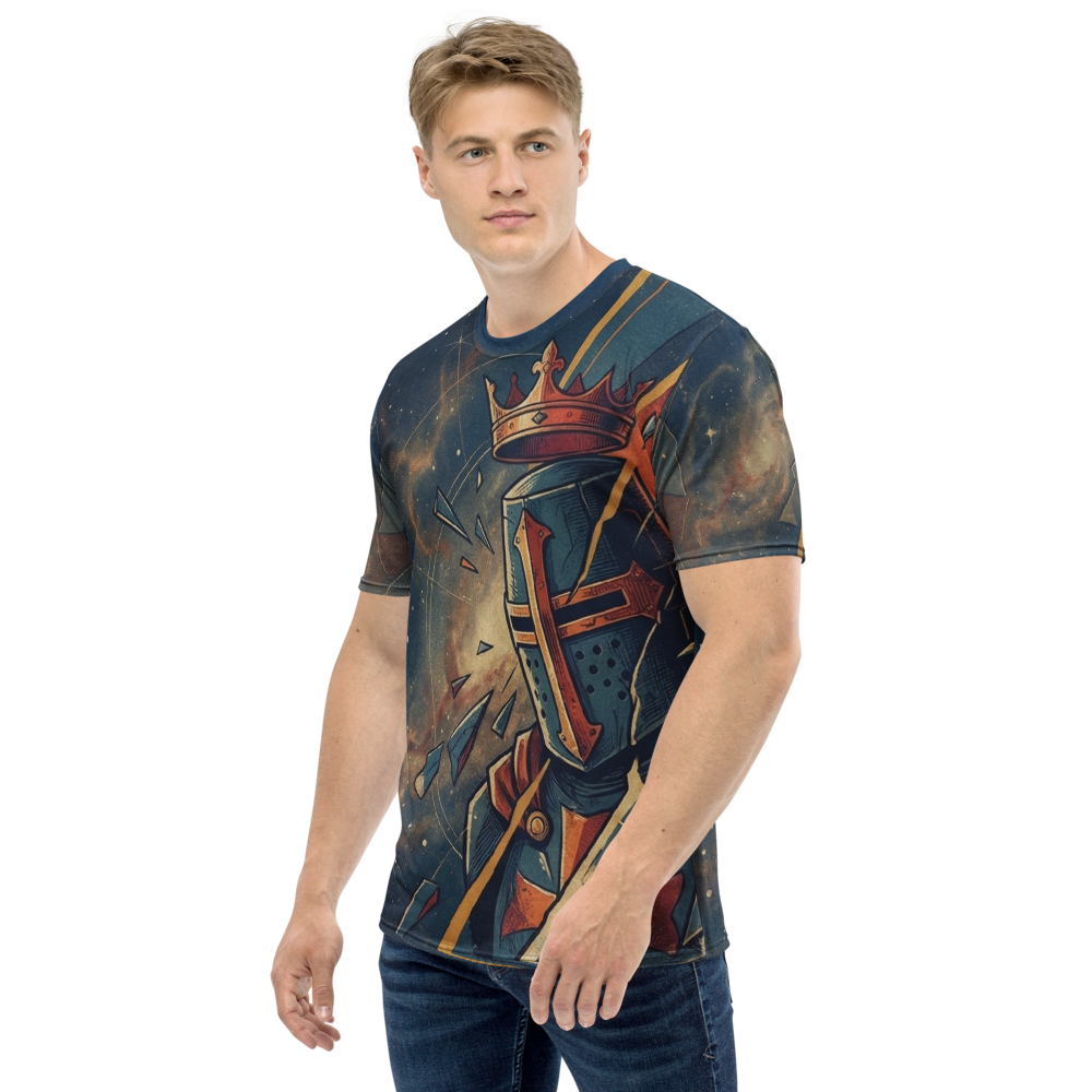 Kosmischer Kreuzritter T-Shirt – Vintage Comic