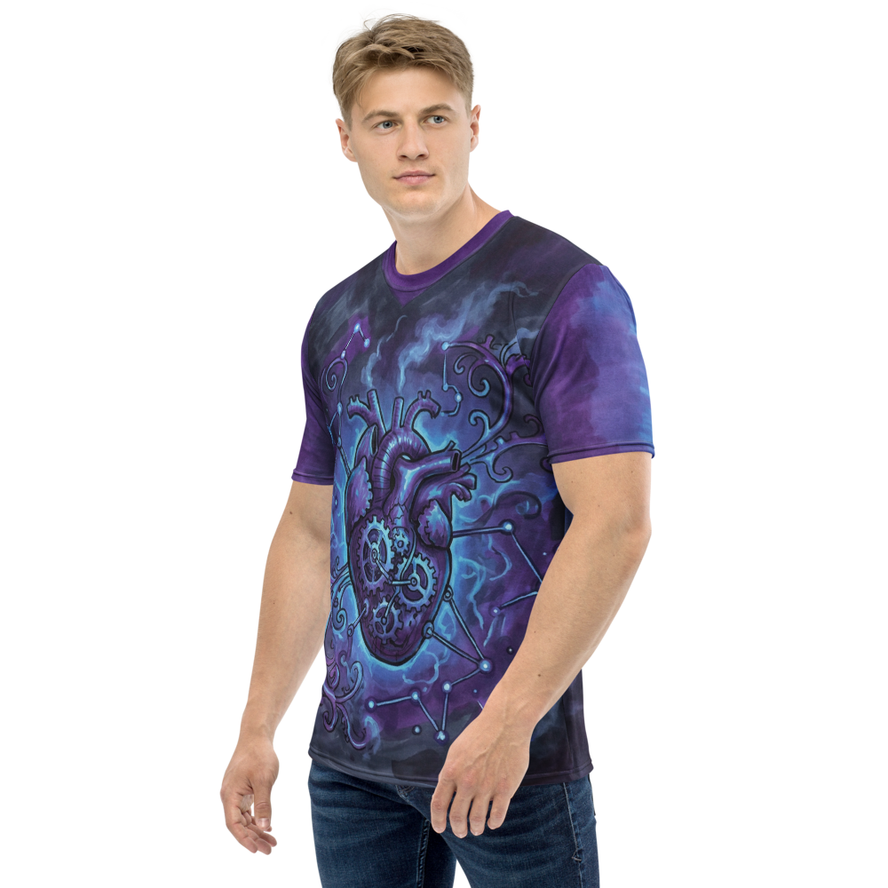 Steampunk Herz & Zeppelin T-Shirt – Kosmische Mechanik