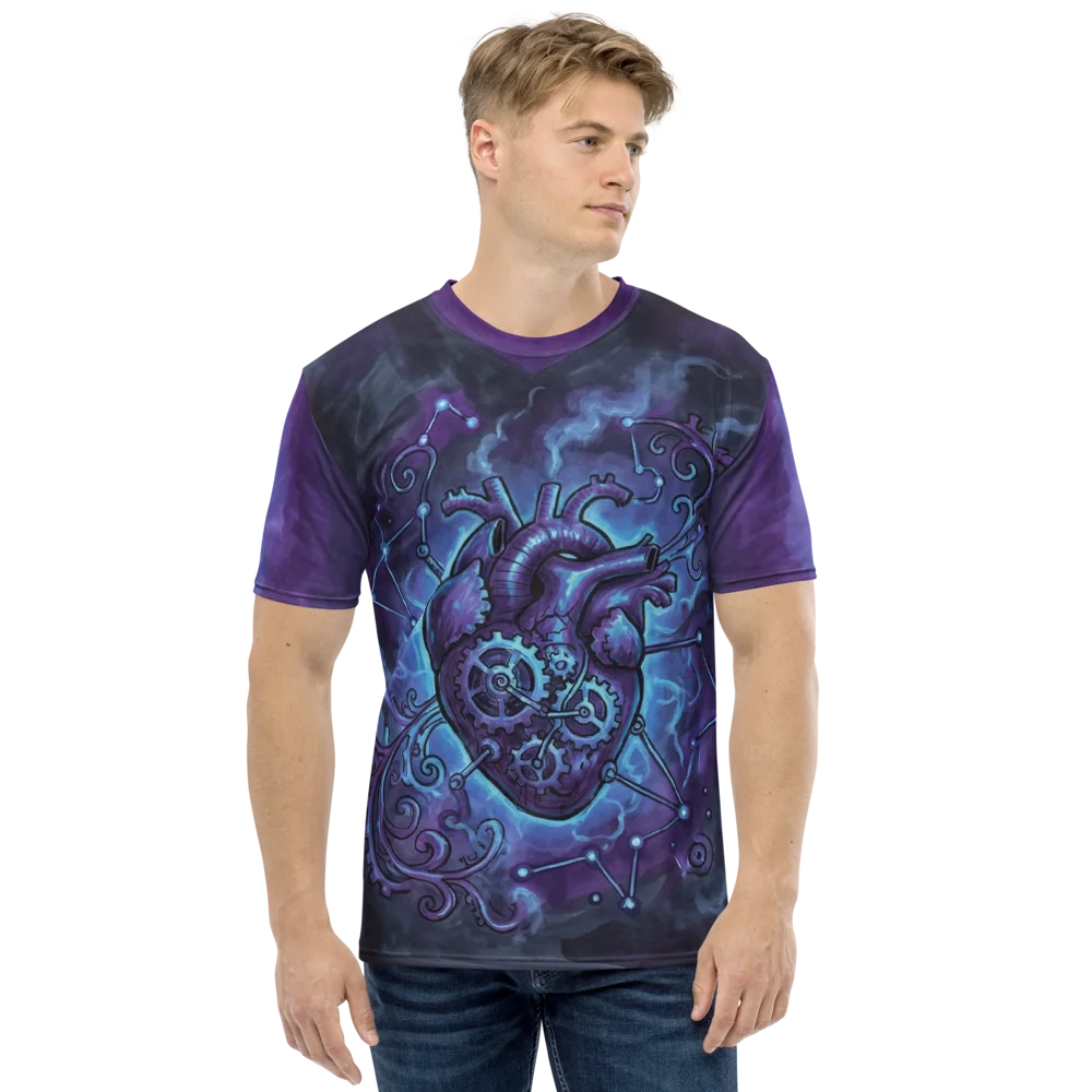 Steampunk Herz T-Shirt — Zeppelin Cosmic Mechanik — Ansicht 8