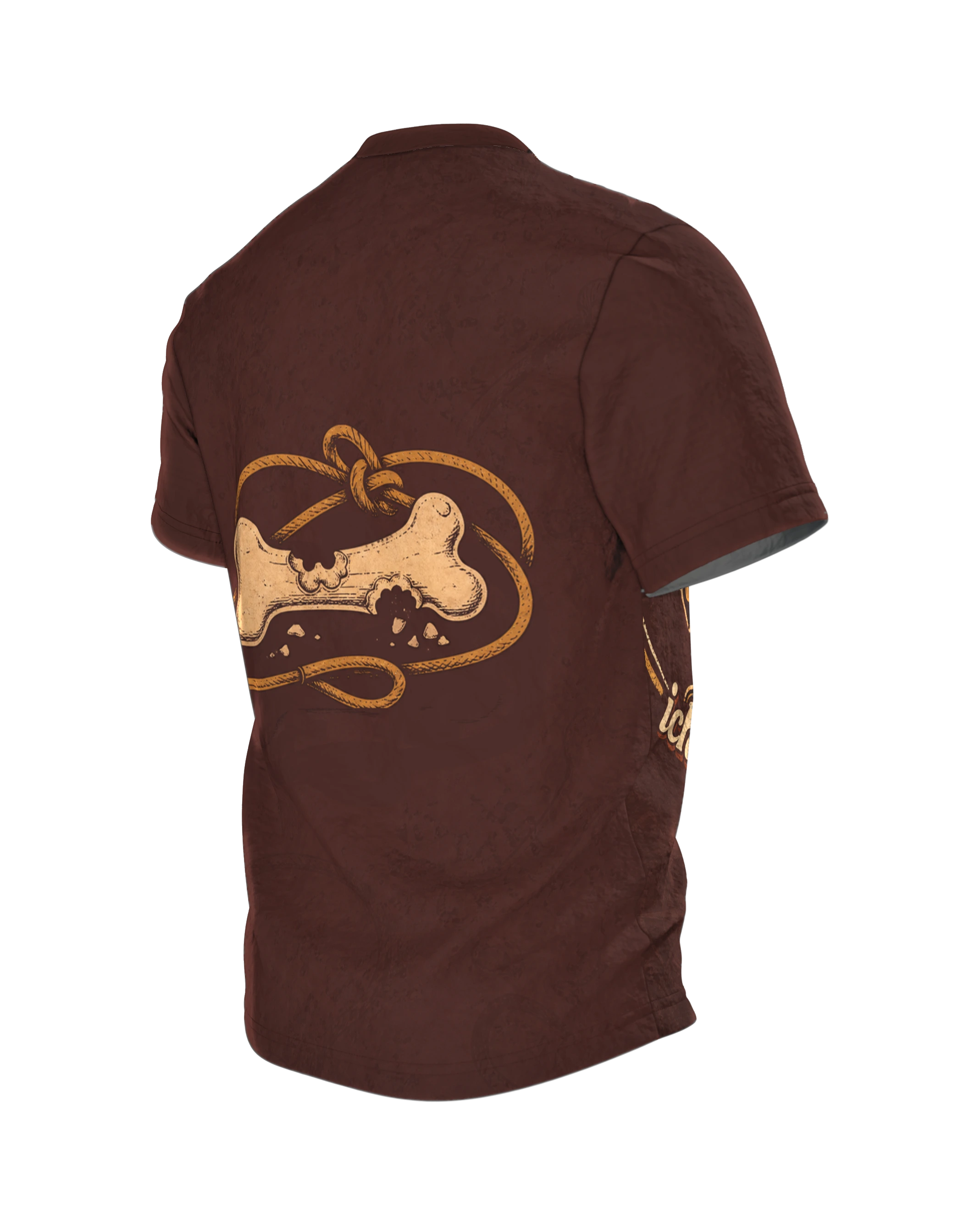 Therapeut Hund Spruch T-Shirt: Witziges Dackel Design, Rückseite schräg links