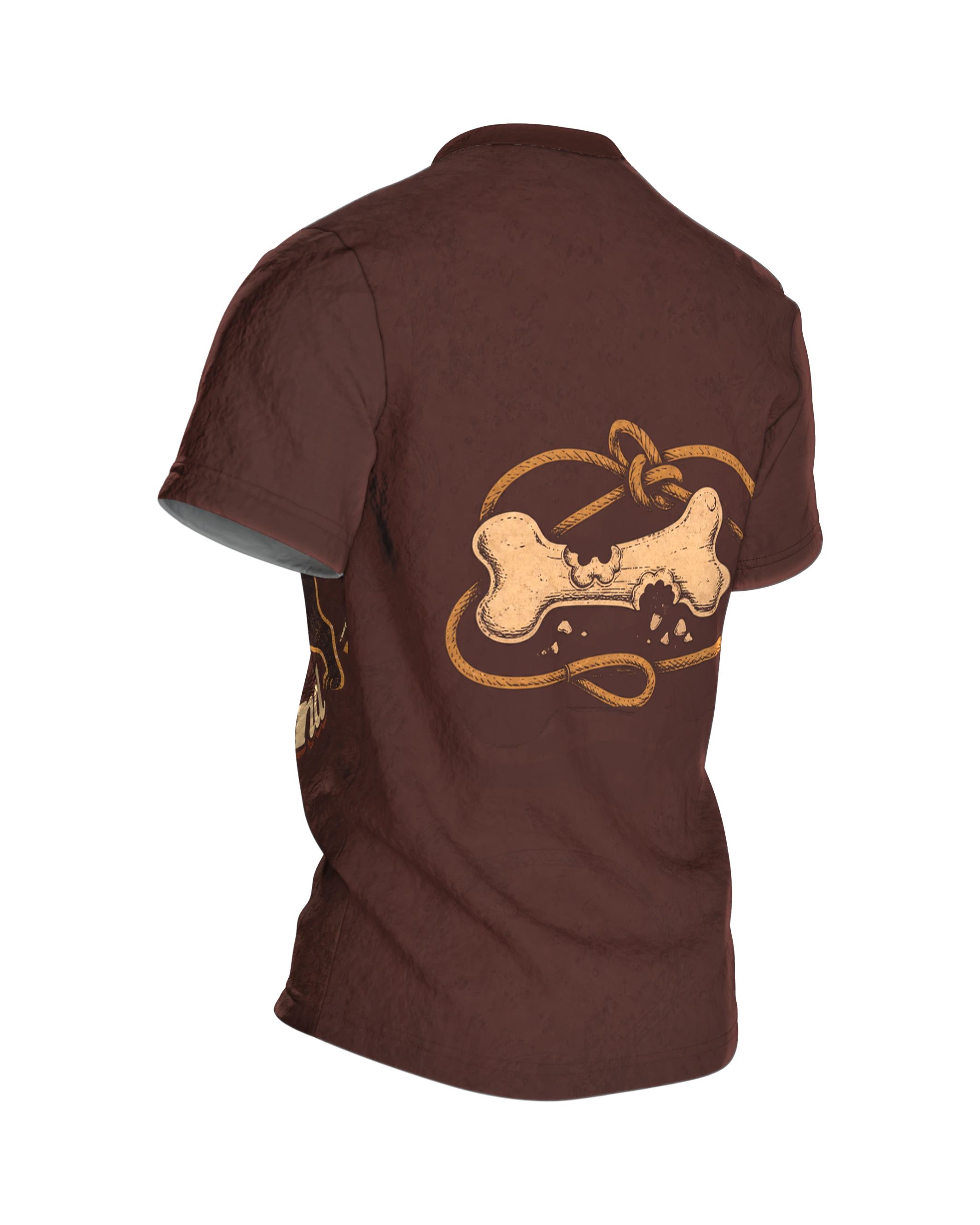 Therapeut Hund Spruch T-Shirt: Witziges Dackel Design, Rückseite schräg rechts