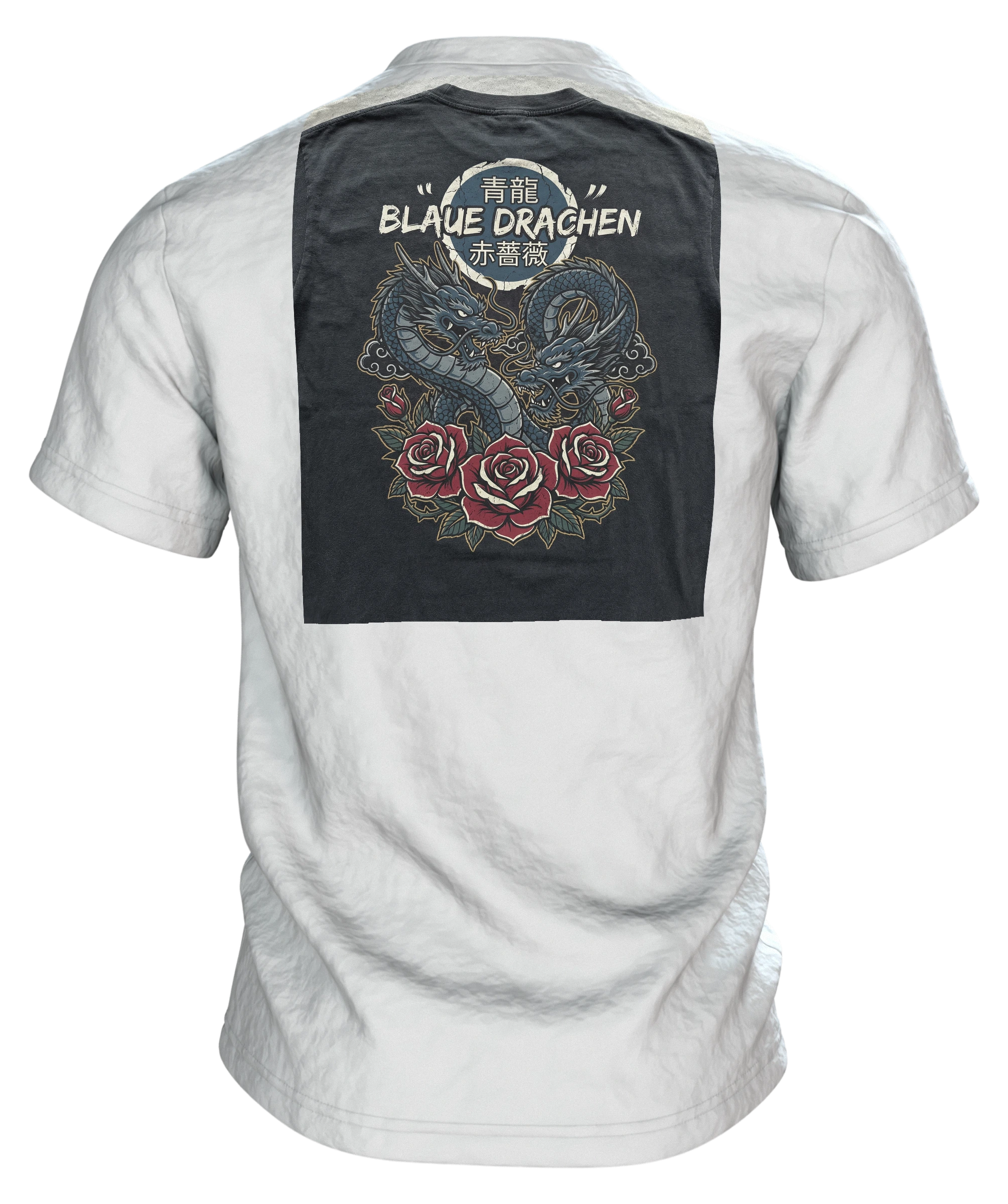 Asiatischer Drache T-Shirt, Rückseite