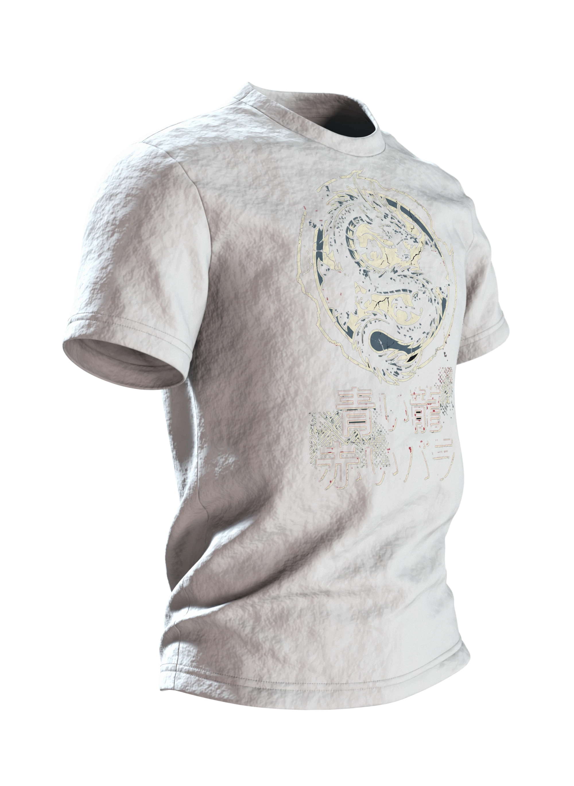Asiatischer Drache T-Shirt, Seitenansicht links