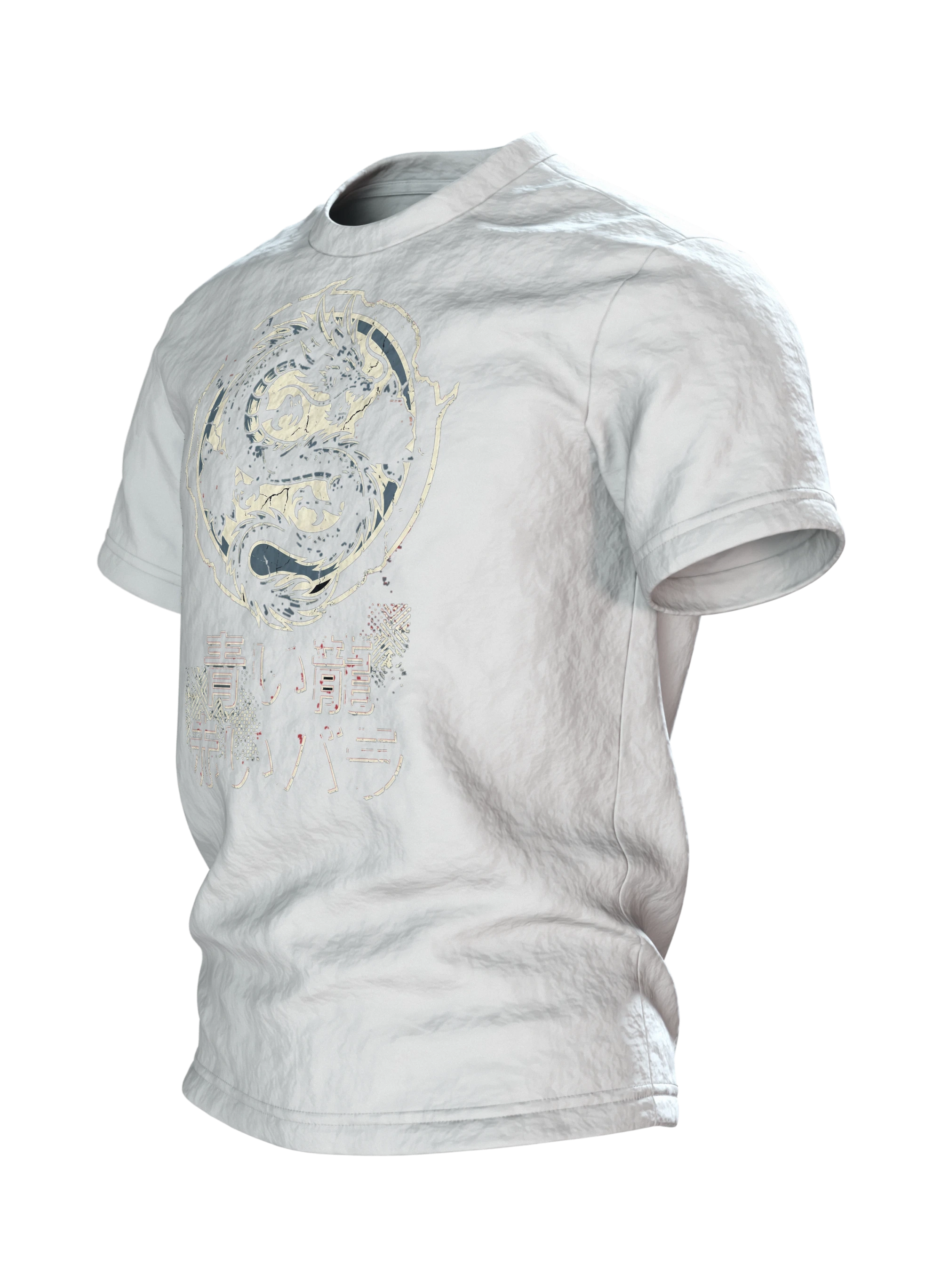 Asiatischer Drache T-Shirt, Seitenansicht rechts
