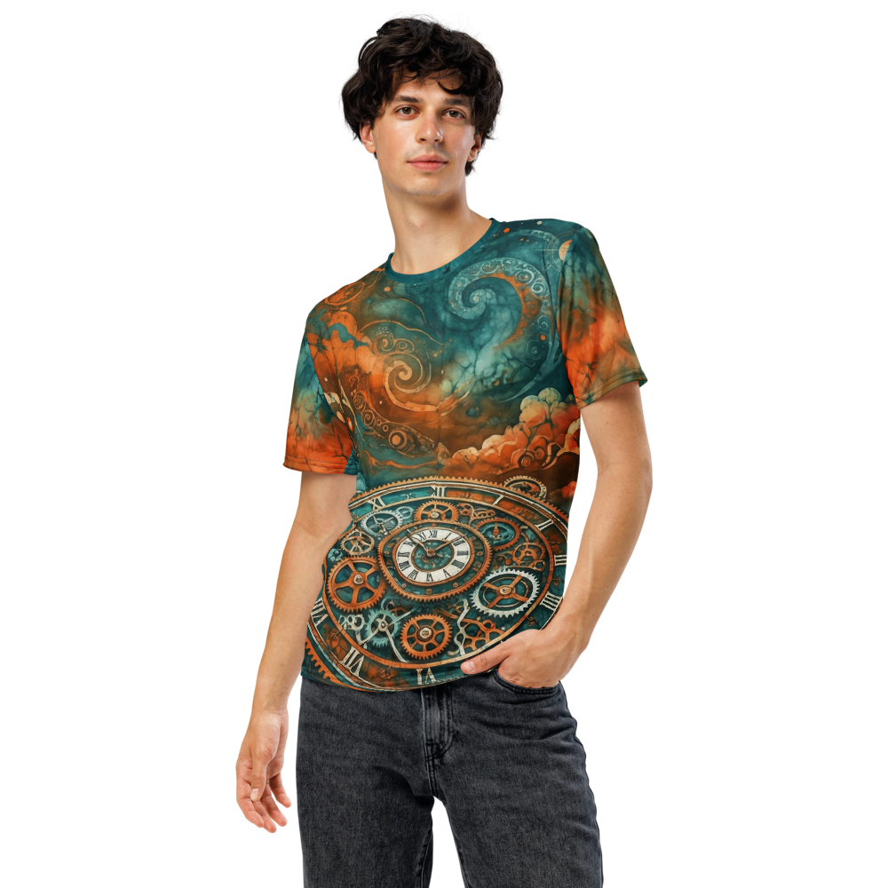 Steampunk Uhrwerk T-Shirt – Kosmische Mechanik