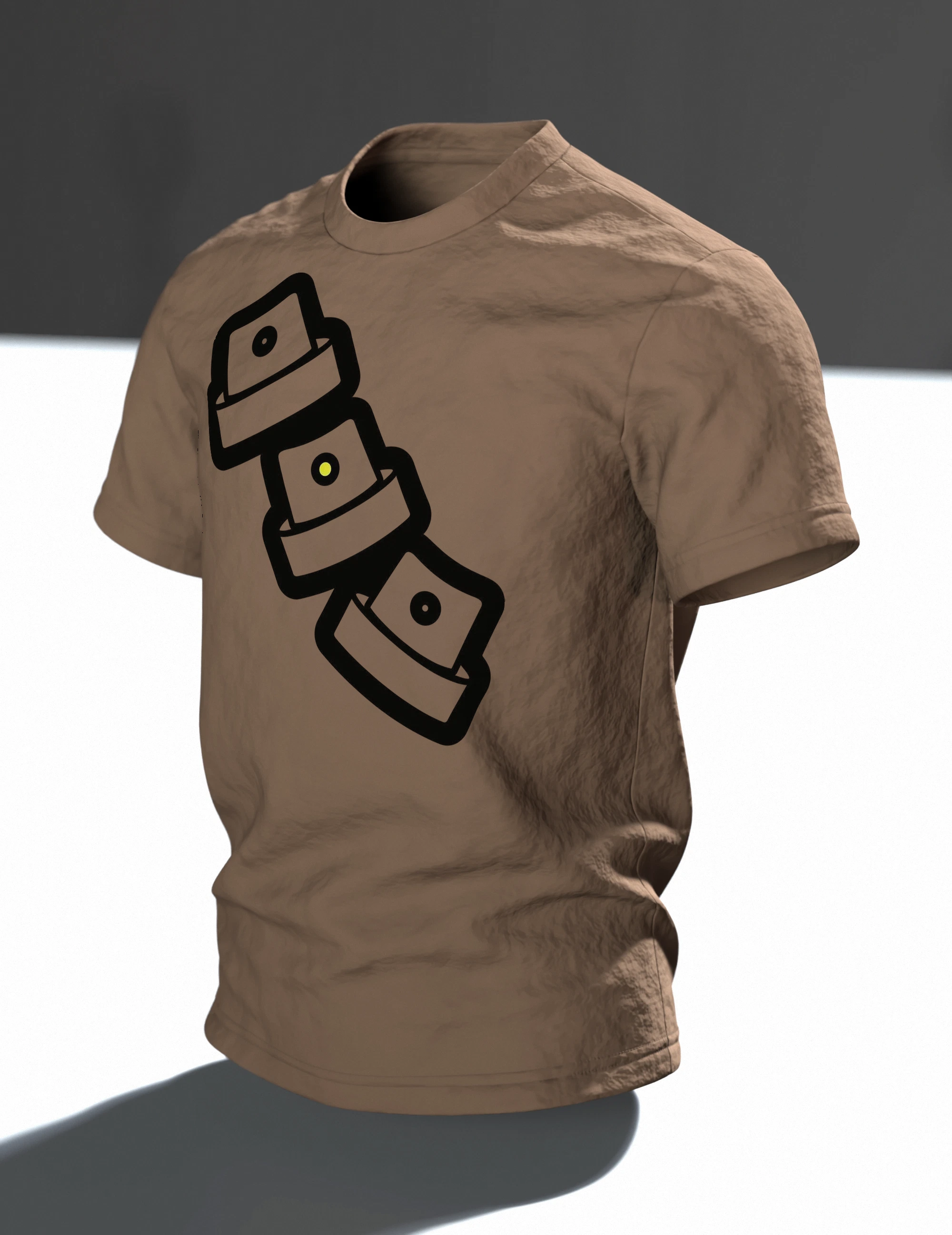 Spraydose Graffiti T-Shirt: Urban Street Art Design, Im Raum, schräg
