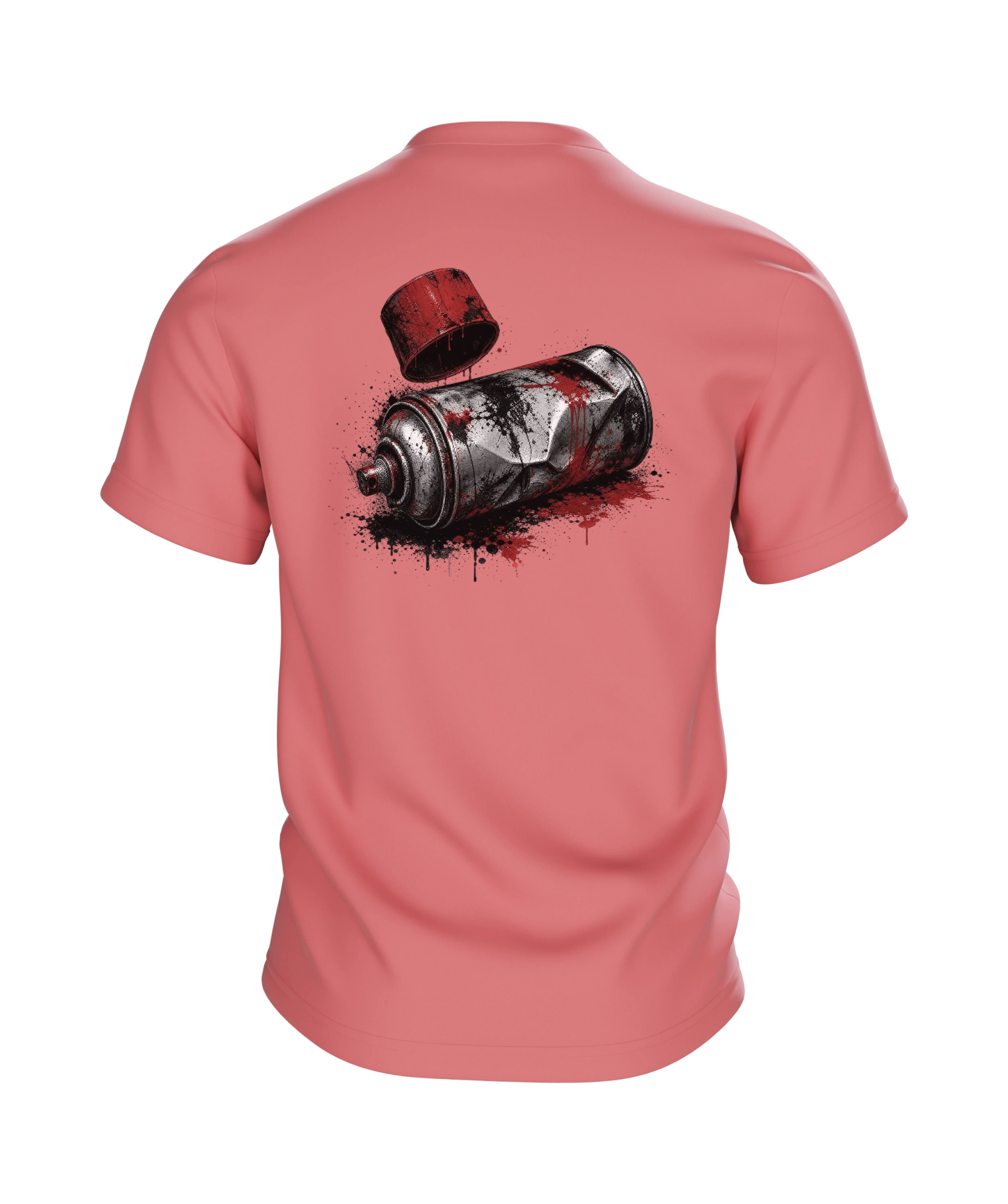 Spruehdose im Grunge Stil Premium Baumwoll T-Shirt — Rückseite