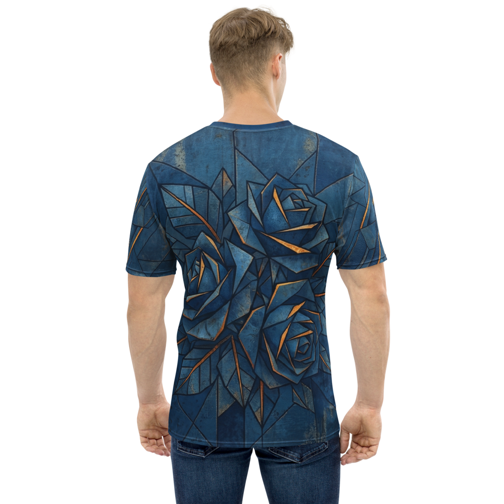 Geometrische Blaue Rose — Rückseite