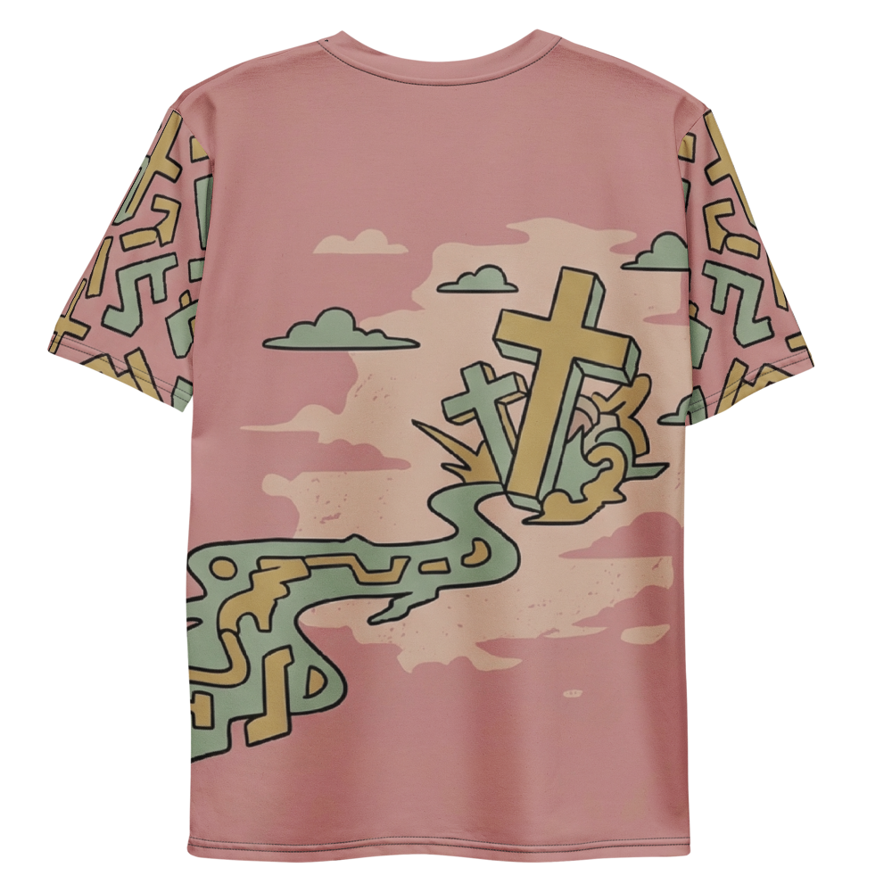 Surreale Kreuze T-Shirt – Mystischer Pfad