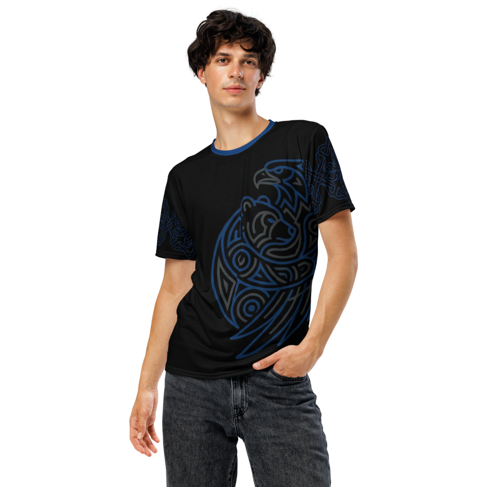 Adler & Bär Tribal T-Shirt – Mystische Wildnis