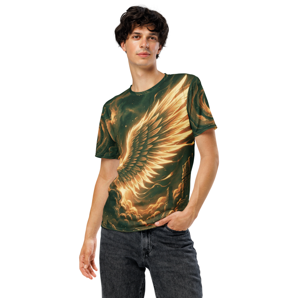 Leuchtende Engelsflügel T-Shirt – Mystisches Portal