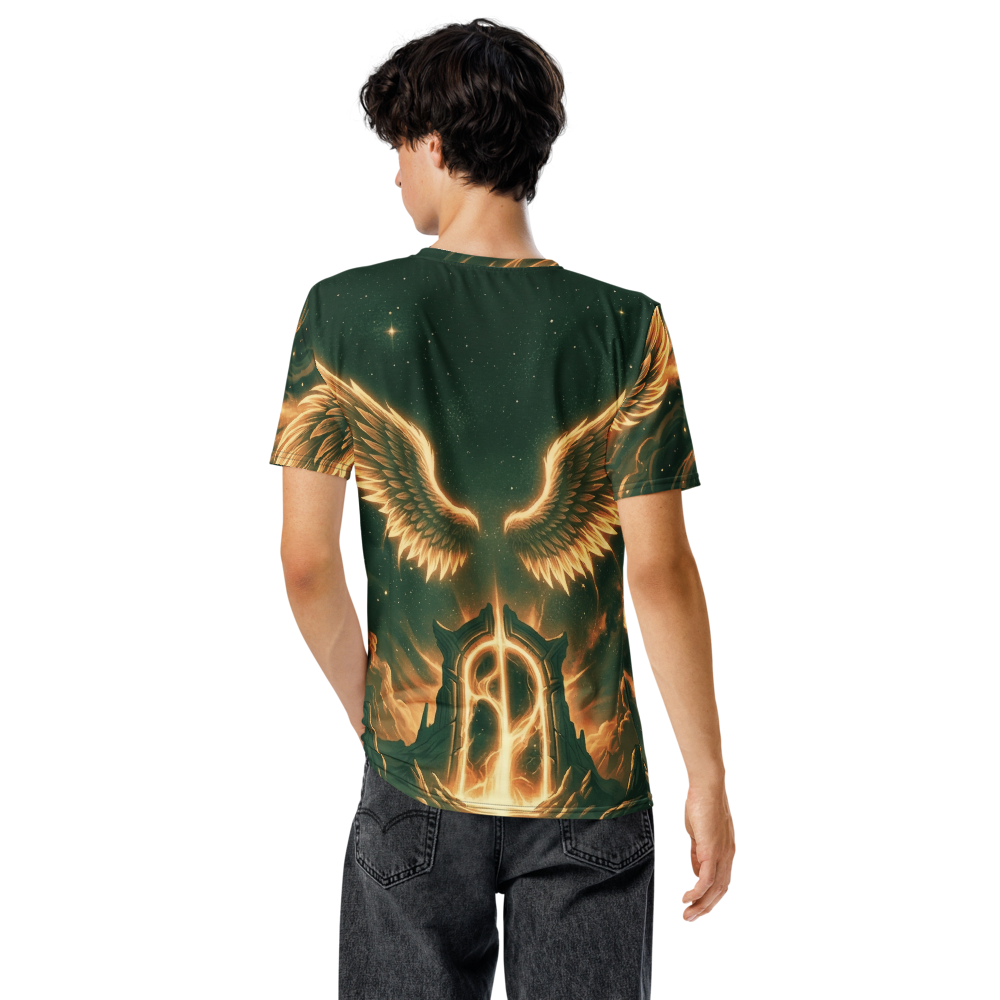 Leuchtende Engelsflügel T-Shirt – Mystisches Portal