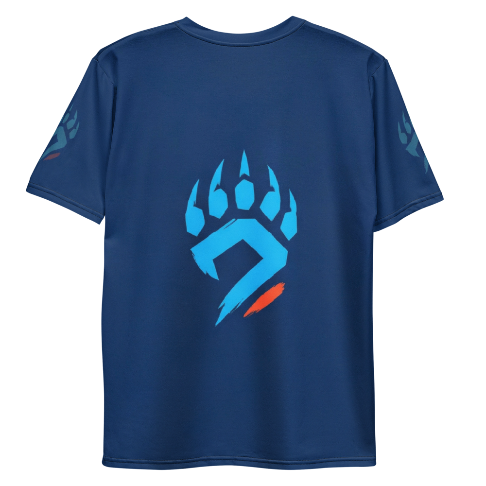 Adler & Bear Clash Mascot Logo — Cyan Orange T-Shirt