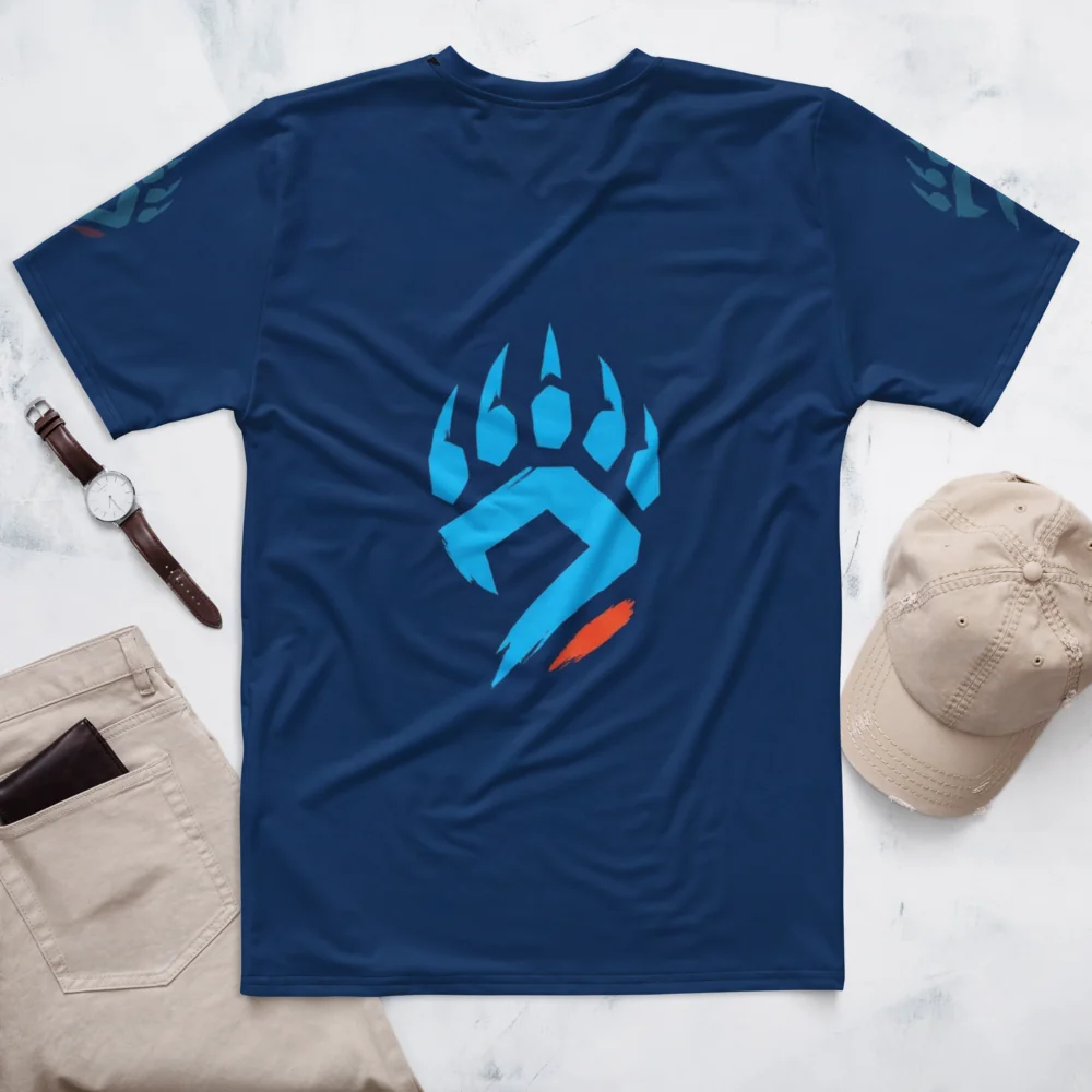 Adler Bear Clash T-Shirt — Mascot Logo Cyan Orange — Rückseite