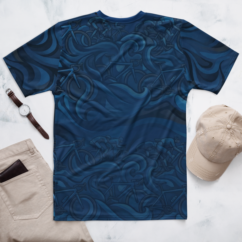 Rennrad Peloton T-Shirt – Blaue Dynamik