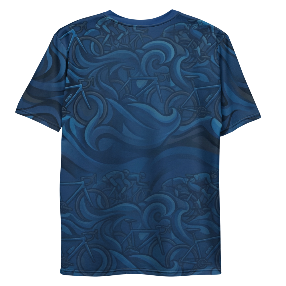 Rennrad Peloton T-Shirt – Blaue Dynamik
