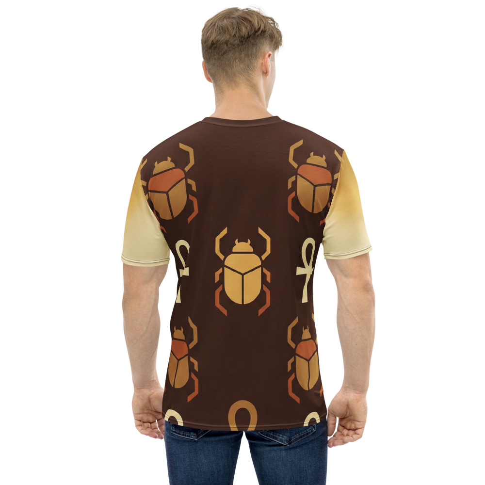 Goldenes Ankh & Skarabäus T-Shirt – Ägyptische Mystik