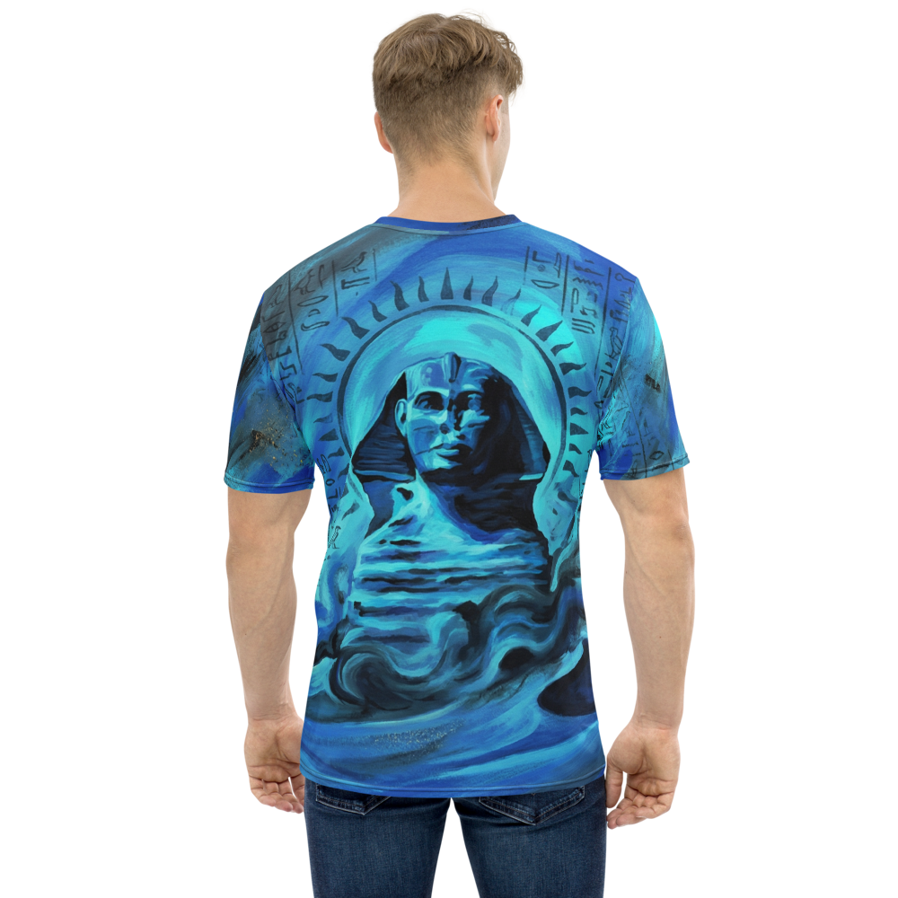 Pharao & Pyramide — Mystisches Aquarell Blau Türkis T-Shirt