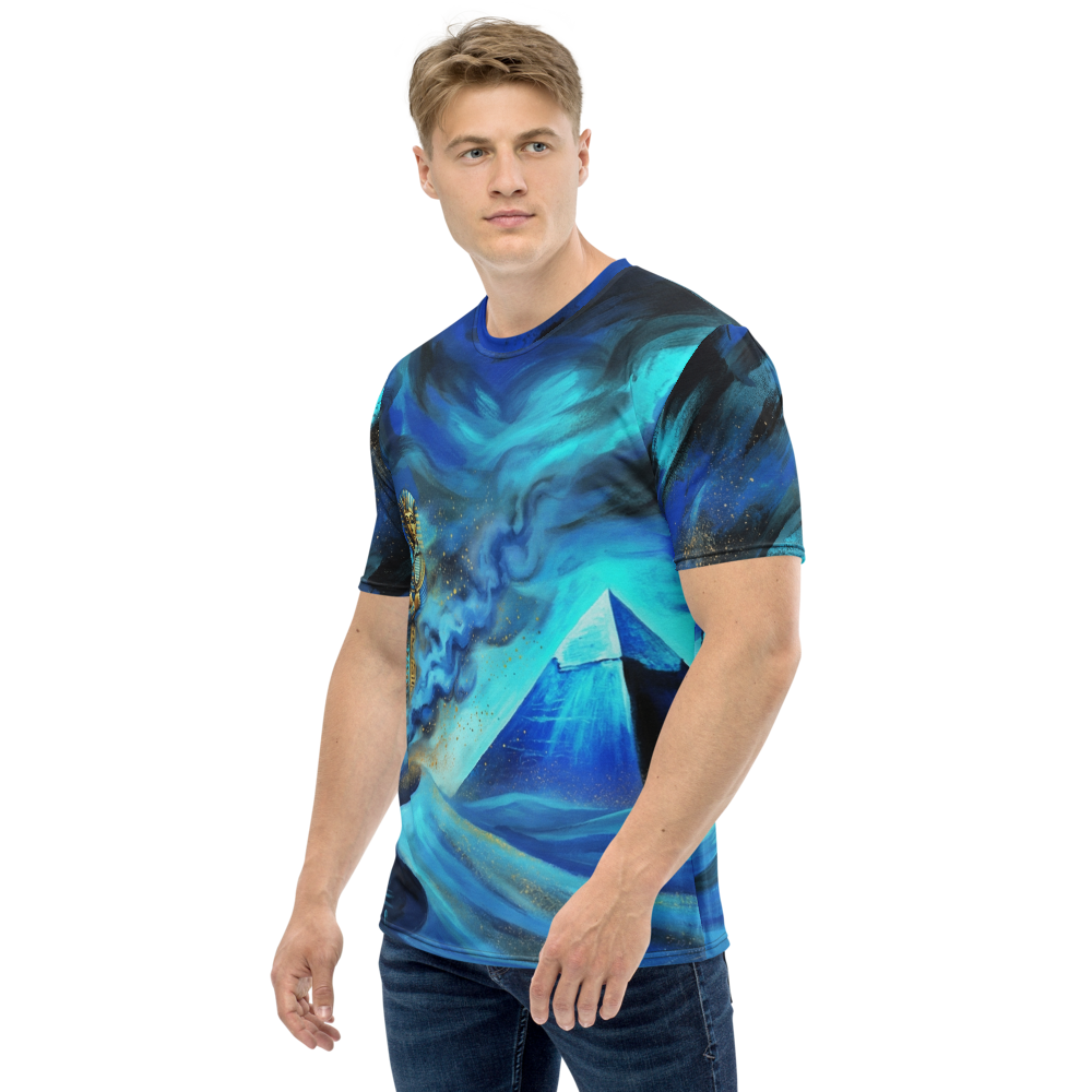 Ägypten Pharao & Sphinx T-Shirt – Mystisches Blau