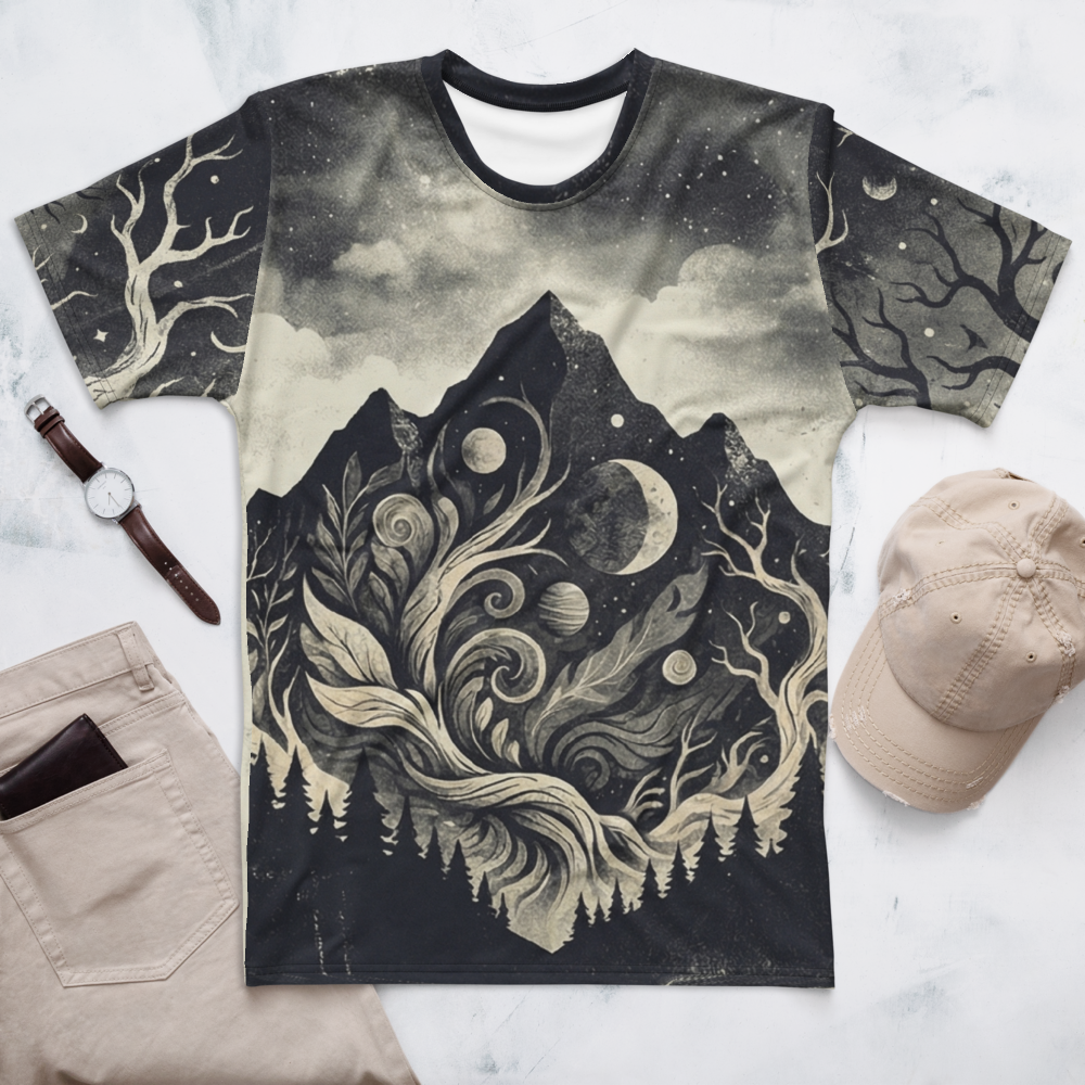 Mystische Bergwelten T-Shirt – Natur & Kosmos