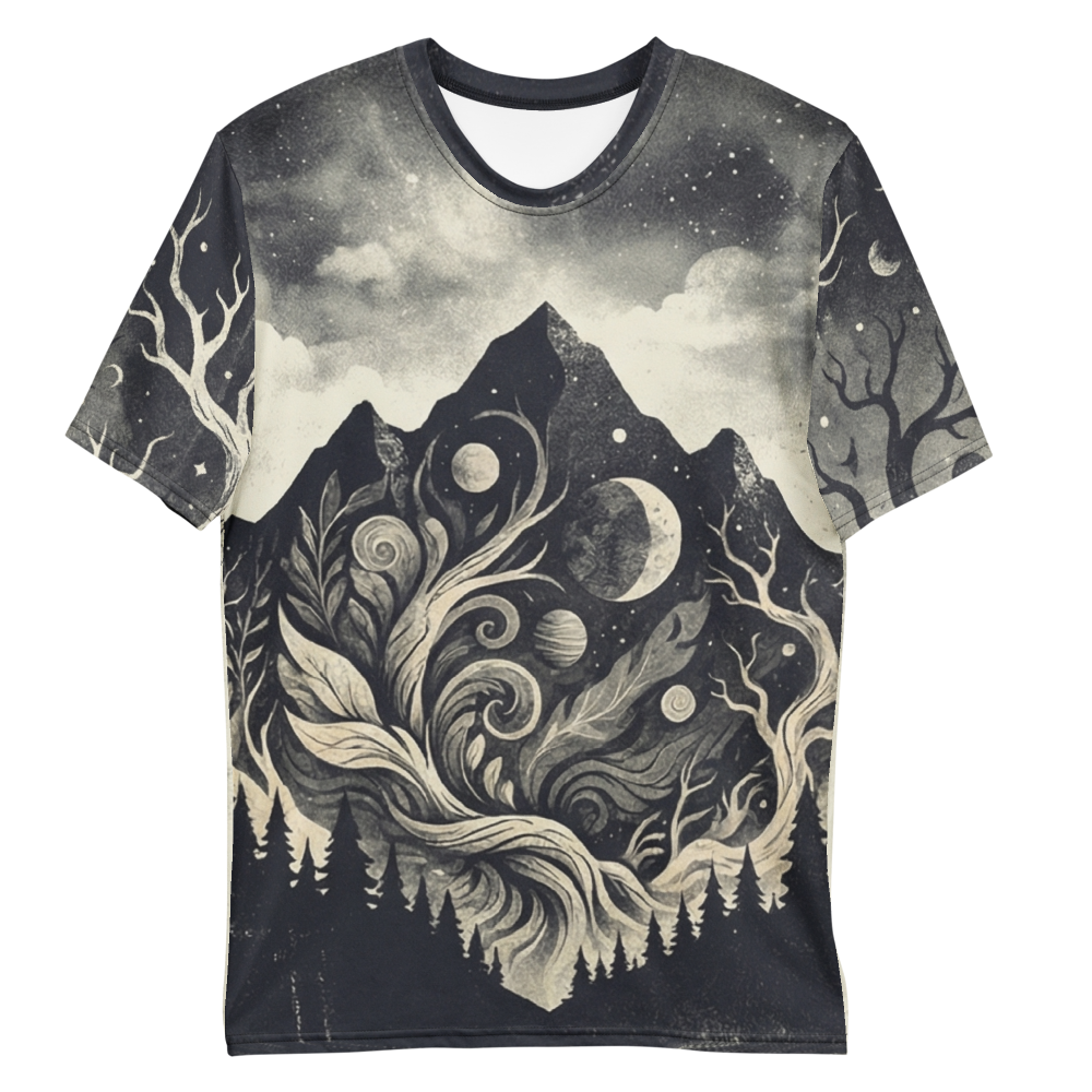 Mystische Bergwelten T-Shirt – Natur & Kosmos