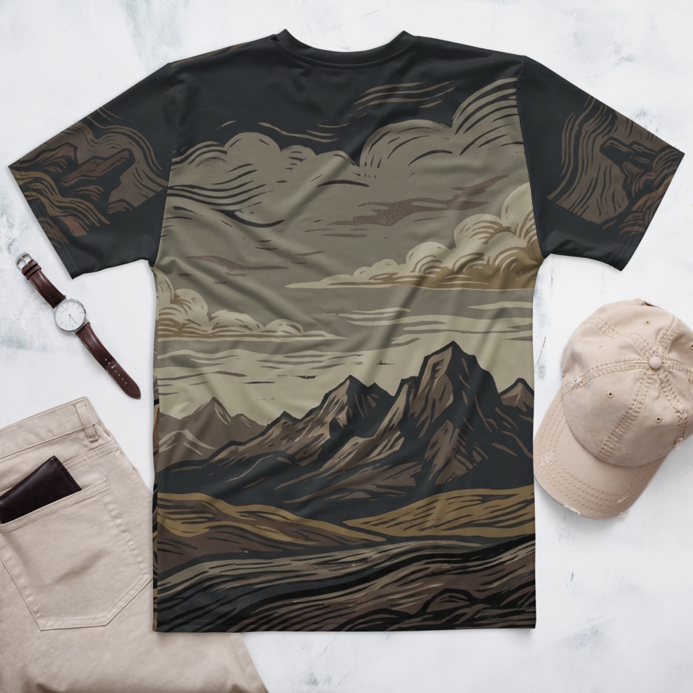 Holzschnitt Berge — Rückseite