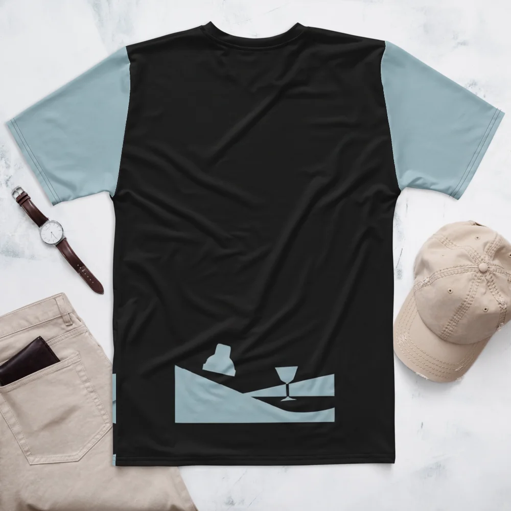 Lounge Minimal Shaker T-Shirt — Eisblau Bauhaus Bar — Rückseite