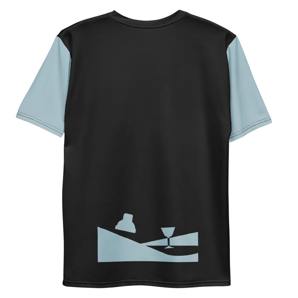 Lounge Minimal Shaker T-Shirt — Eisblau Bauhaus Bar — Rückseite