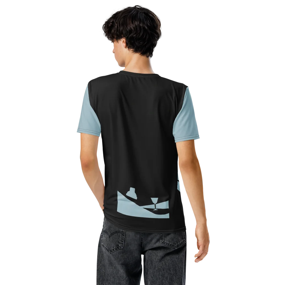 Lounge Minimal Shaker T-Shirt — Eisblau Bauhaus Bar — Ansicht 6
