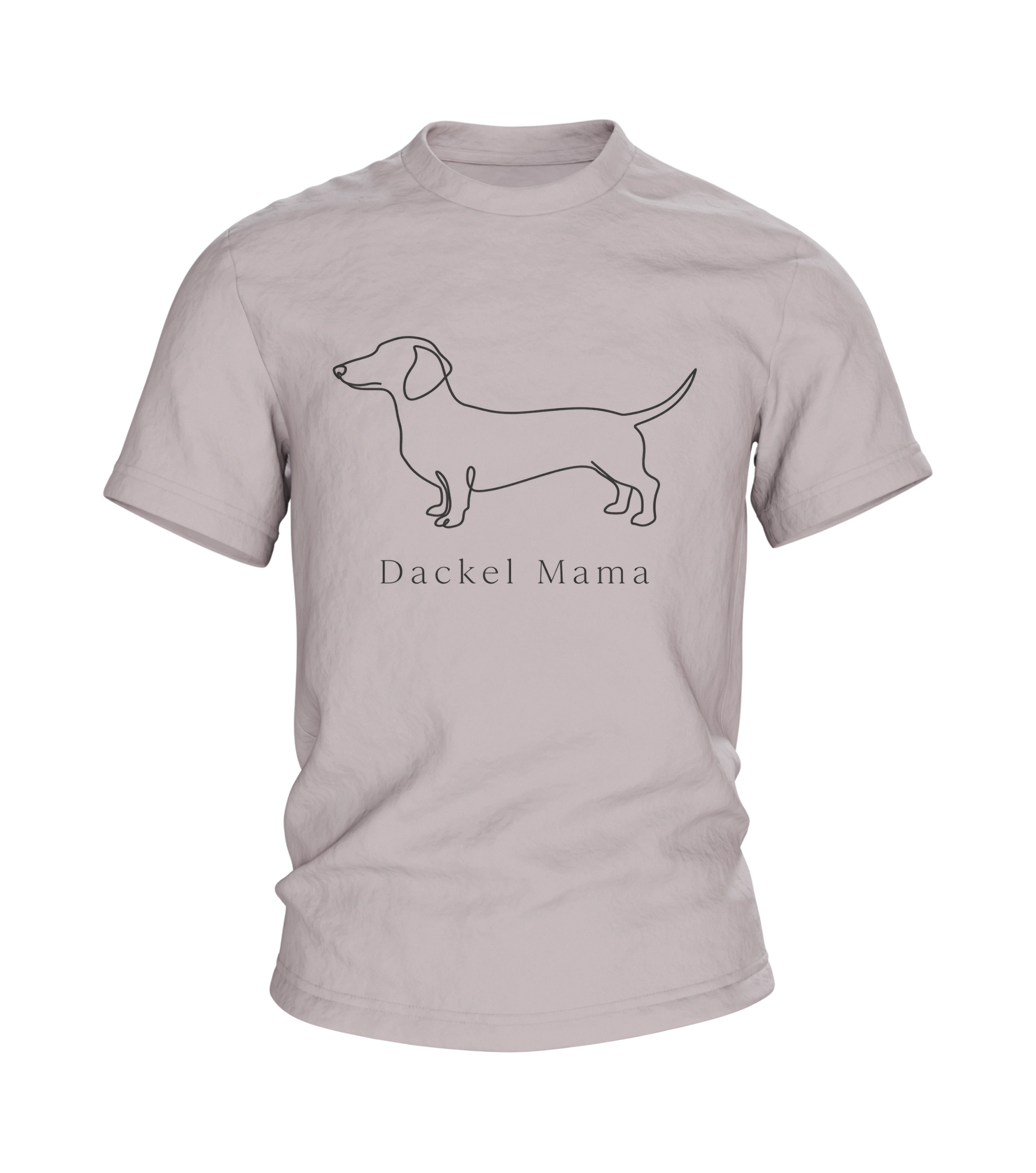 Dackel Mama T-Shirt – minimalistische Dackel Linienkunst