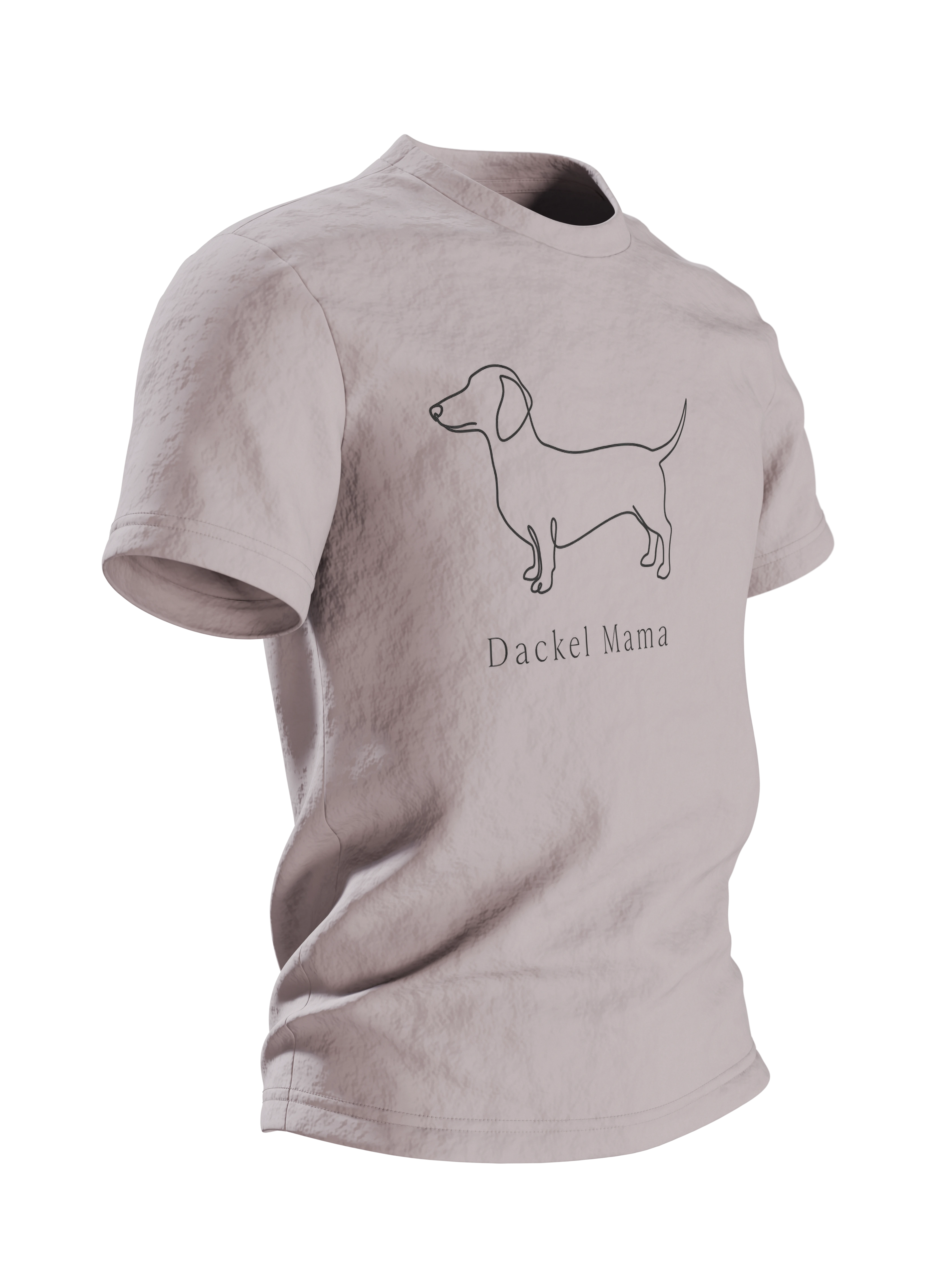 Dackel Mama T-Shirt – minimalistische Dackel Linienkunst