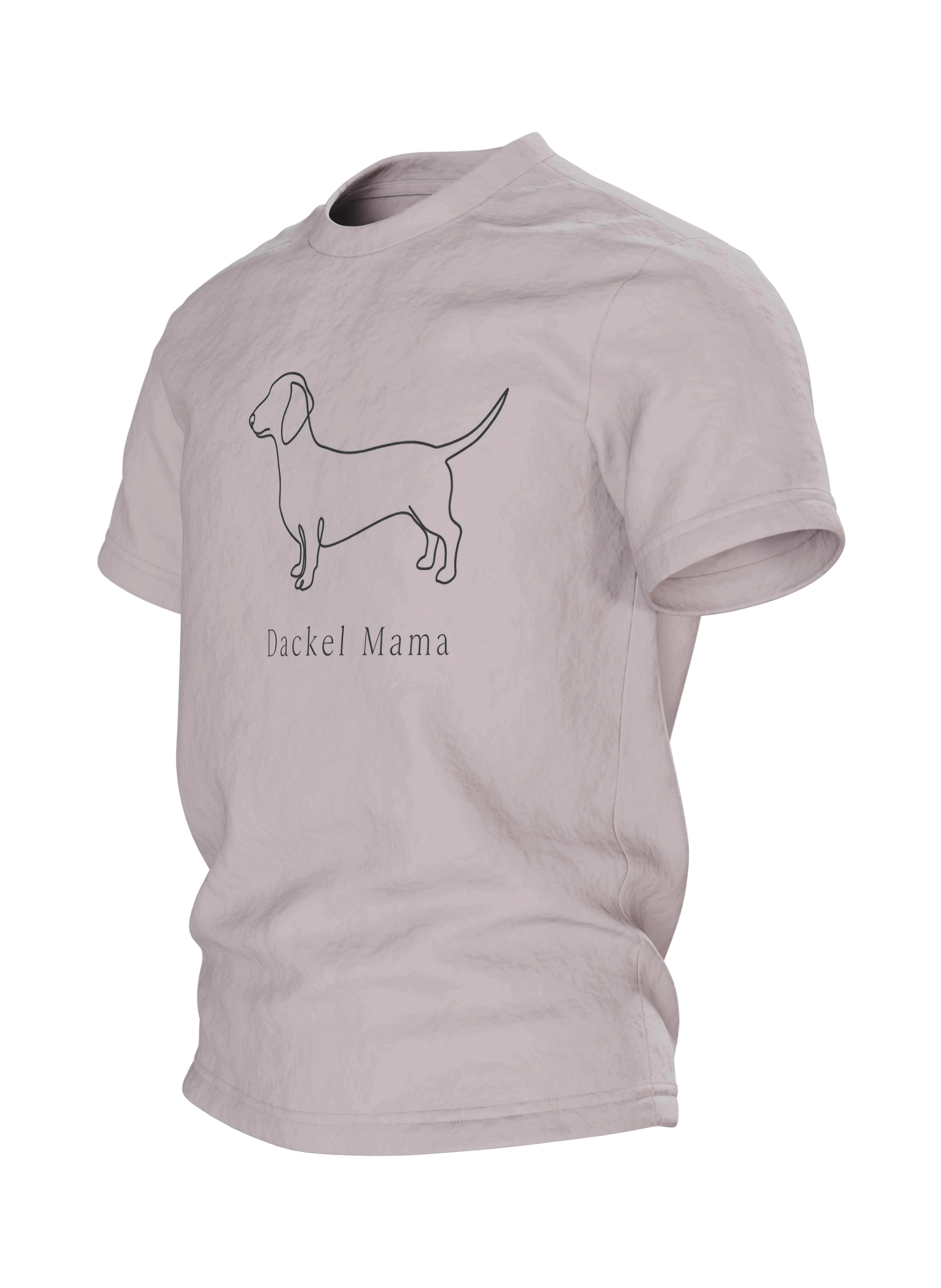 Dackel Mama T-Shirt – minimalistische Dackel Linienkunst
