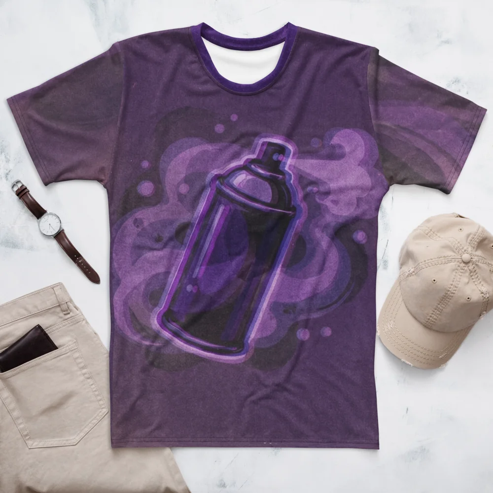 Graffiti Sprühdose T-Shirt — Lila Street Art — Ansicht 3