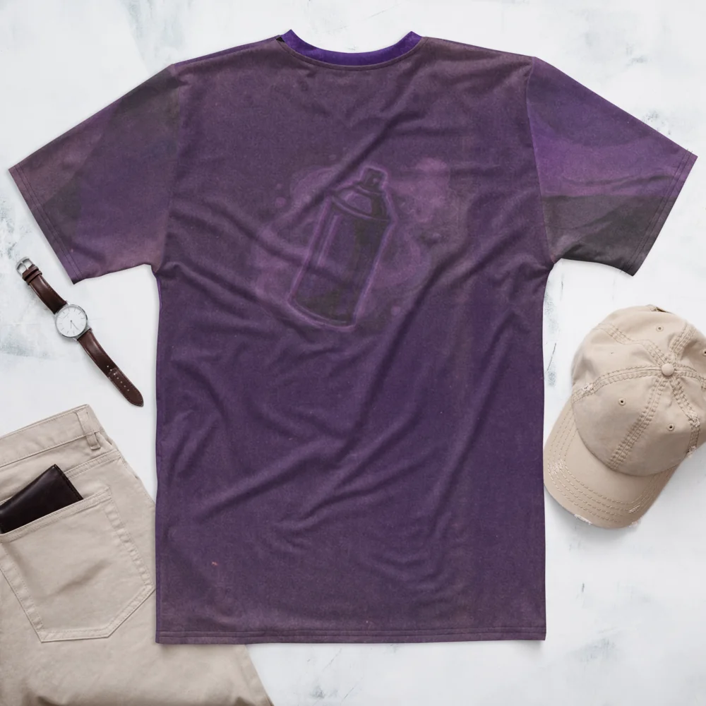 Graffiti Sprühdose T-Shirt — Lila Street Art — Rückseite