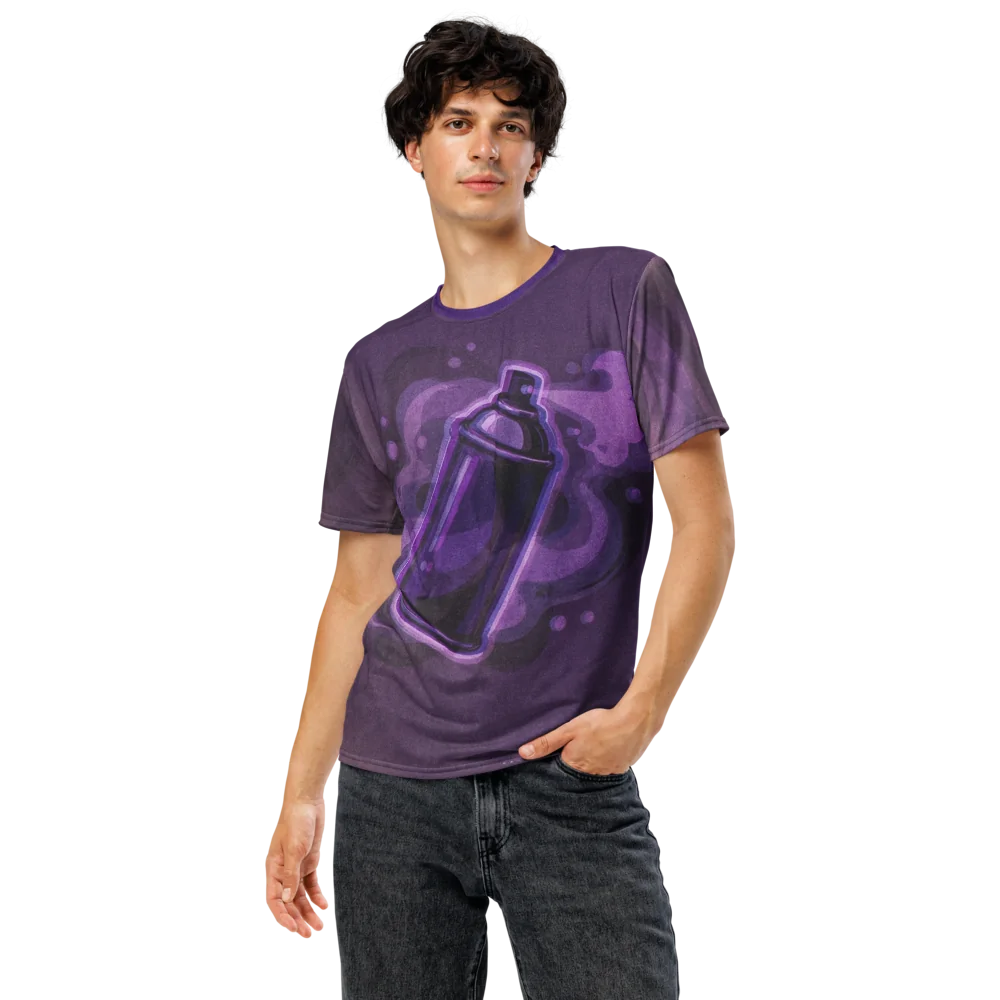 Graffiti Sprühdose T-Shirt — Lila Street Art — Ansicht 5