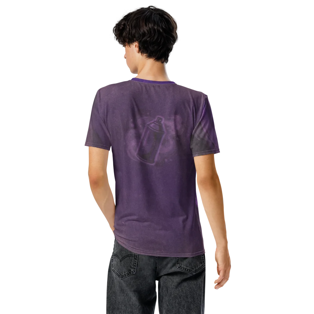 Graffiti Sprühdose T-Shirt — Lila Street Art — Ansicht 6