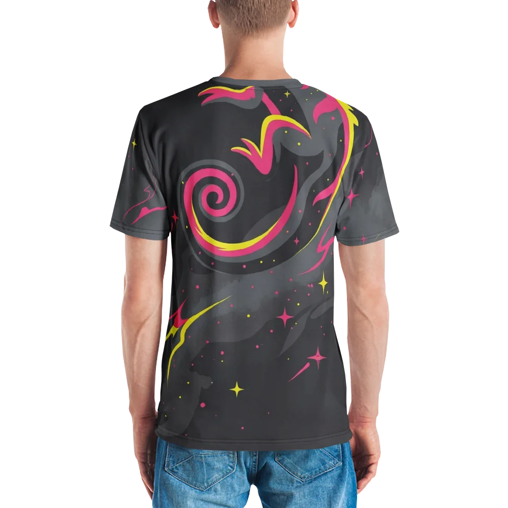 Cosmic Chamäleon T-Shirt — Neon Pink Space — Ansicht 7