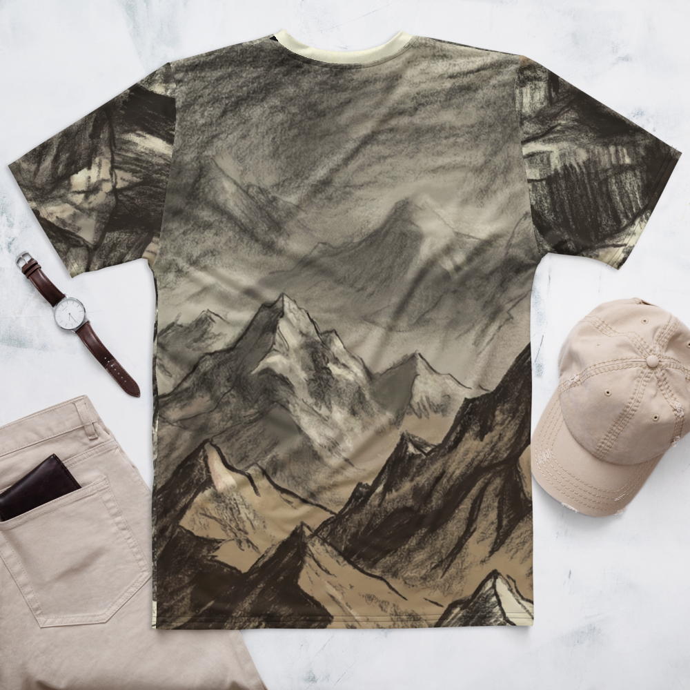 Kohlezeichnung Berge — Rückseite