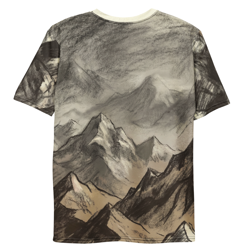 Kohlezeichnung Berge — Rückseite