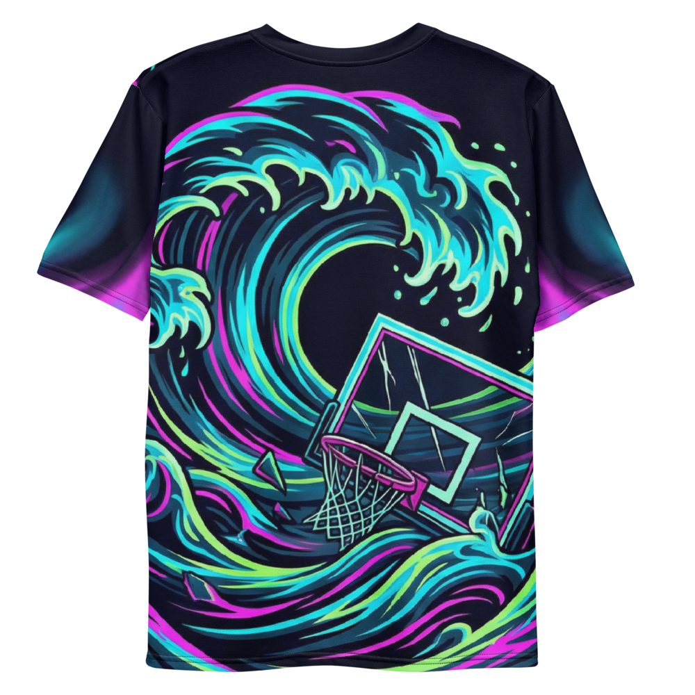 Neon Slam Dunk T-Shirt – Cyberpunk Waves