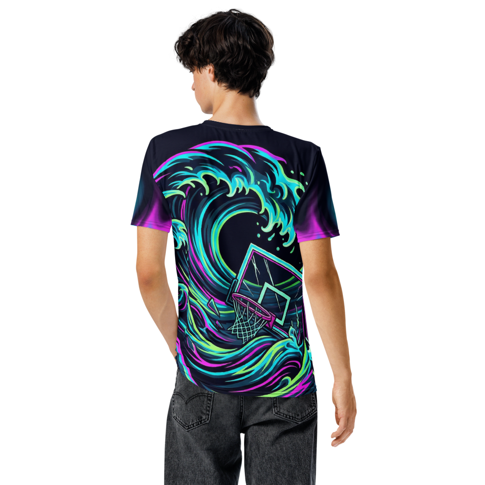 Neon Slam Dunk T-Shirt – Cyberpunk Waves