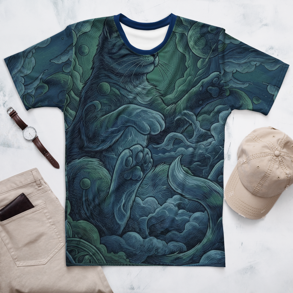 Meditierende Katze T-Shirt – Kosmische Ruinen