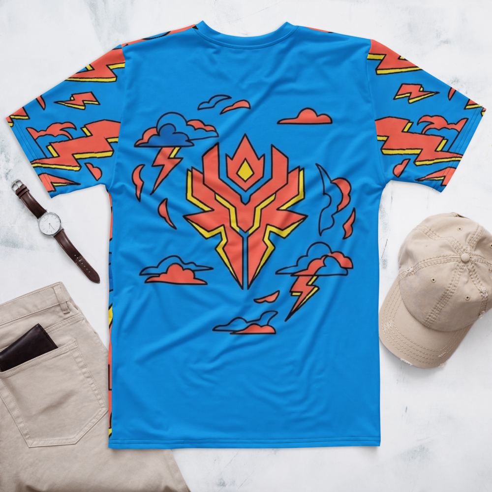 Mecha Krieger im Blitzsturm T-Shirt – Comic Style