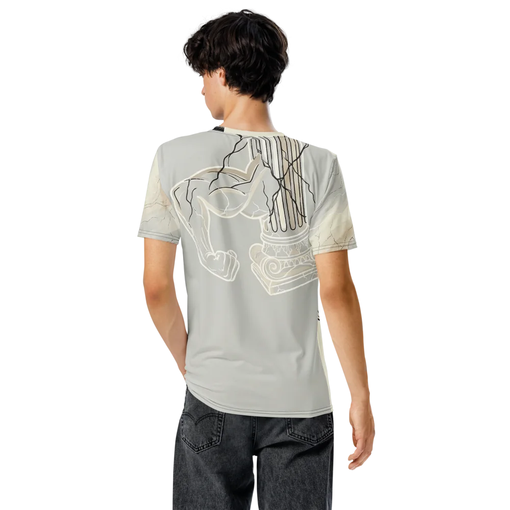 Antike Säule Bizeps T-Shirt — Marmor Kraft Vintage — Ansicht 6