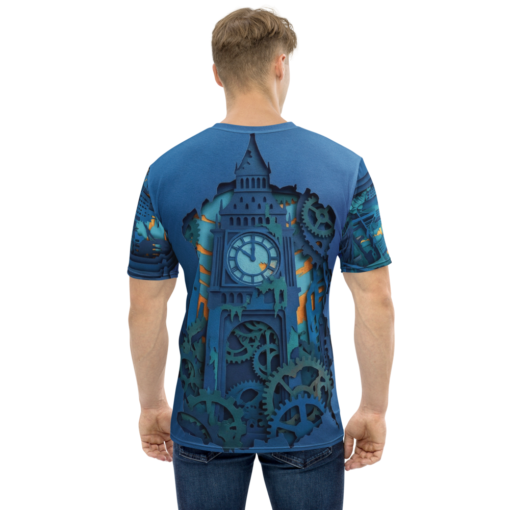 Dystopische Metropole T-Shirt – 3D Paper-Cut Art