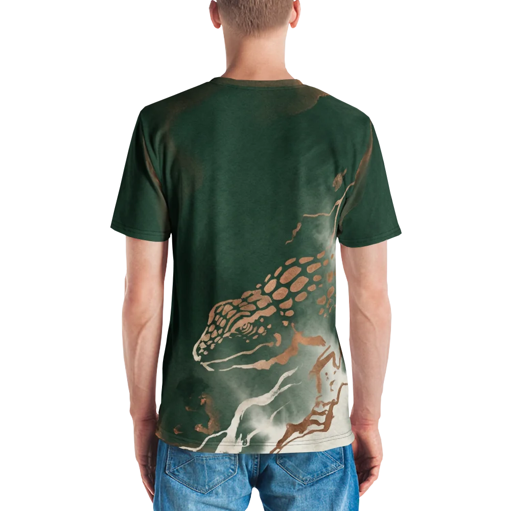 Reptilien Aquarell T-Shirt — Gecko Chamäleon Karte — Ansicht 7