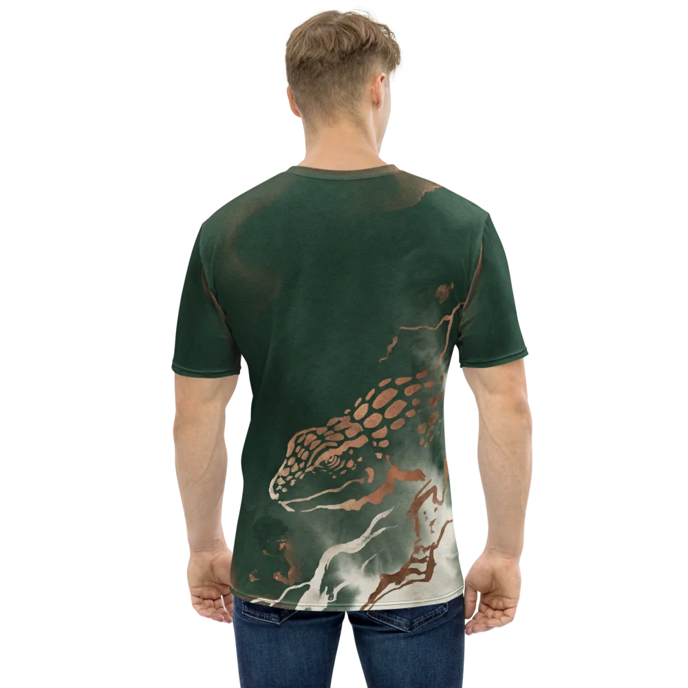 Reptilien Aquarell T-Shirt — Gecko Chamäleon Karte