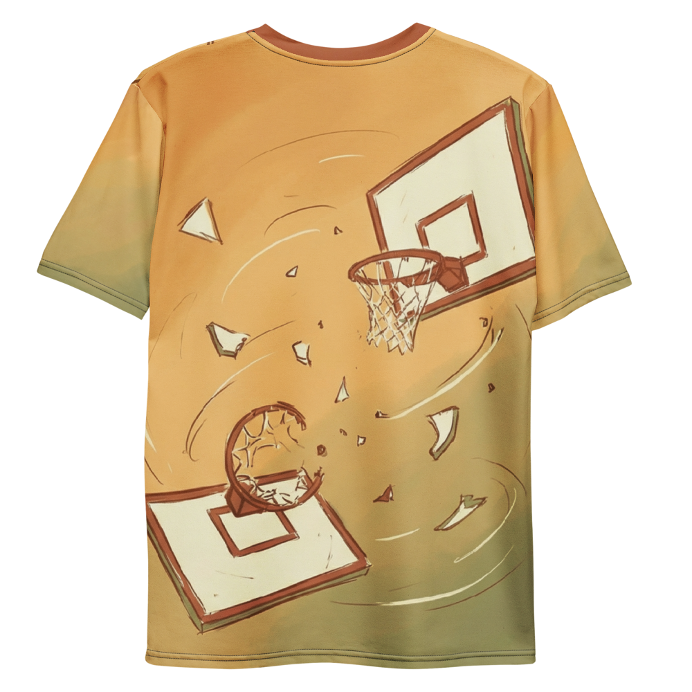 Basketball durch zerbrochenes Backboard — Ansicht 2